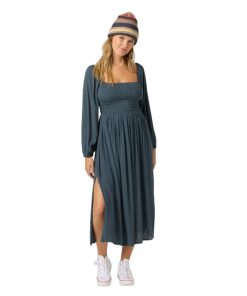 VESTIDO MUJER GRACYN MIDI SOLID